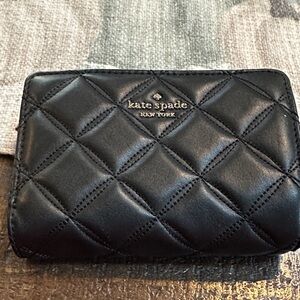 Kate Spade Black Quilted Leather Wallet